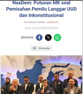 KETIKA PENJAGA KONSTITUSI MENYEBRANG GARIS